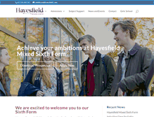 Tablet Screenshot of hayesfieldsixthform.com